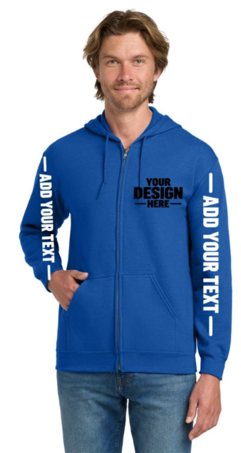 HOODIES ZIPPER ( GUILDAN 18600)